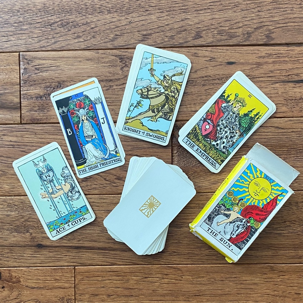 Vintage 1868 Pamela Colman Smith and Arthur Edward Waite tarot cards